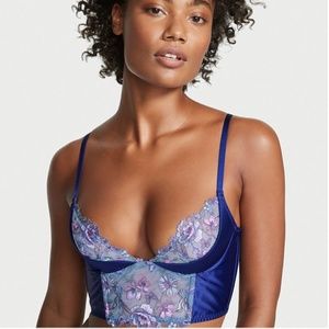 NWOT Very Sexy Hummingbird Embroidery Quarter Cup Corset Top